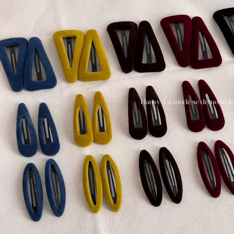 Korean New Colorful Velvet Bb Clip Flocked Hairpin High-End Fashion Bangs Clip Side Clip Versatile Hair Accessory Korean New Colorful Velvet Bb Clip Flocked Hairpin High-End Fashion Bangs Clip Side Clip Versatile Hair Accessory