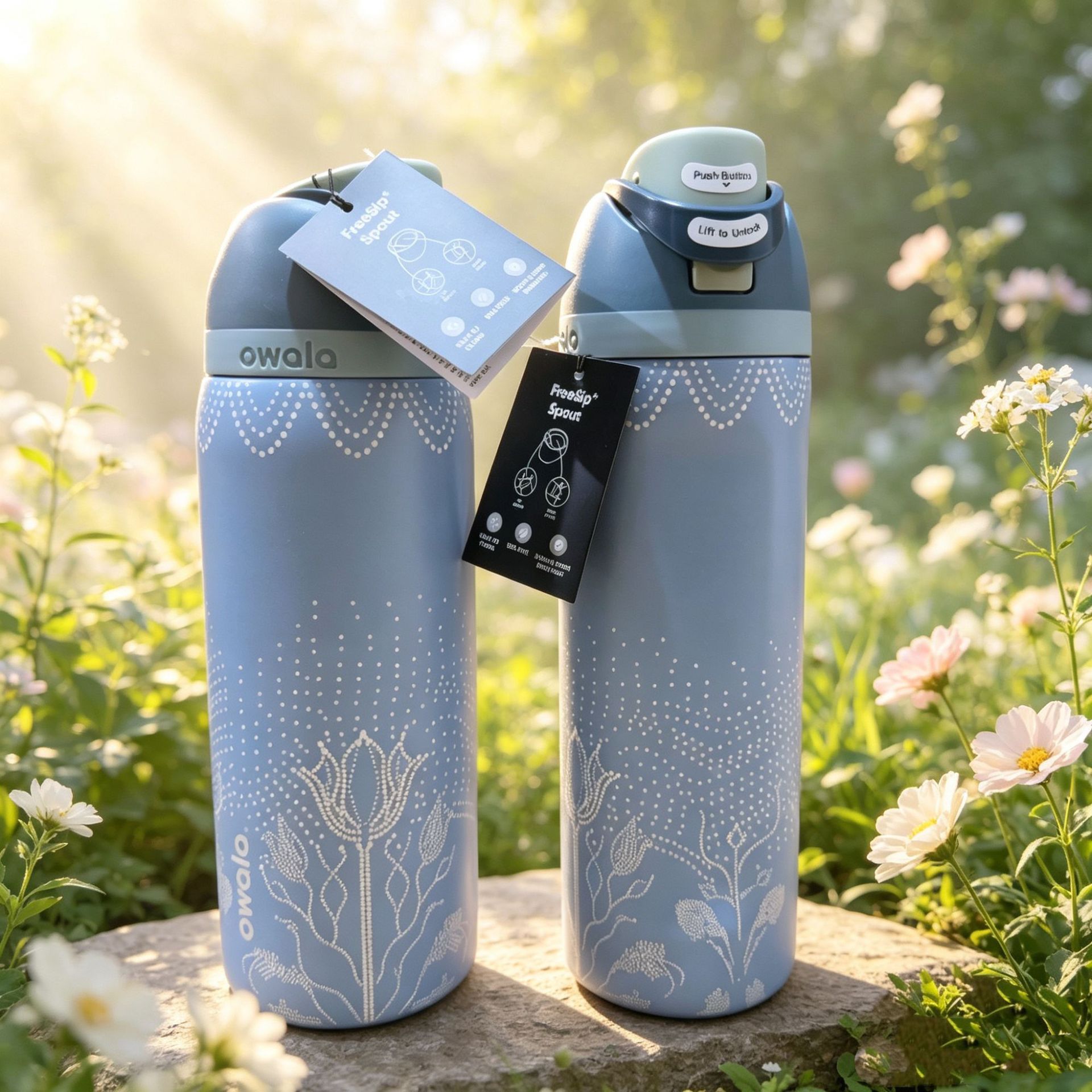Portable water cup, double-layer vacuum 304 stainless steel insulated cup, high-looking cup, outdoor large-capacity straw water cup