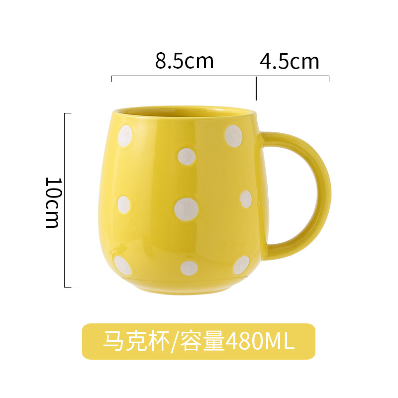 Hermosas tazas de Navidad pintadas a mano creativas lindas tazas de cerámica esmaltadas con tazas de dibujos animados de color con cucharas tazas de desayuno