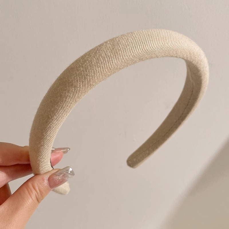 Otoño e Invierno Internet celebridad nueva diadema marrón femenino alto cráneo superior horquilla pelo de ala ancha pelo paquete presionando headwear lavado de cara diadema al por mayor