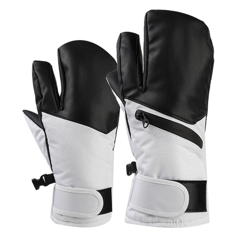 Zaijun Winter Ski Gloves for Men and Women, Cold-Proof, Touchscreen-Compatible, Fleece-Lined, Windproof, Children's Gloves, Waterproof, with Separate Fingers