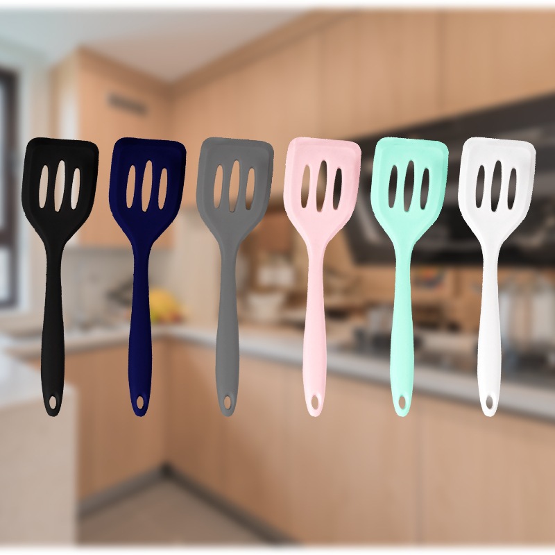 现货小号加厚硅胶厨具套装汤勺锅铲一体式全包硅胶烹饪勺铲家庭厨
