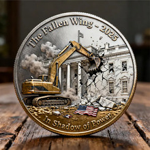白宫坍塌纪念币白宫事件收藏品历史纪念币收藏家周年纪念礼物跨境
