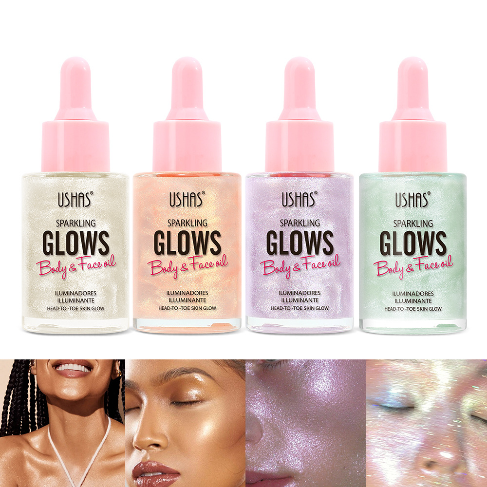 (caja de exhibición) USHAS punto transfronterizo venta caliente de polvo flash goteo de aceite de alto brillo UC024A