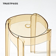 塑料透明圆凳子加厚浴室儿童凳家用客订餐桌凳成人高板凳亚克力凳