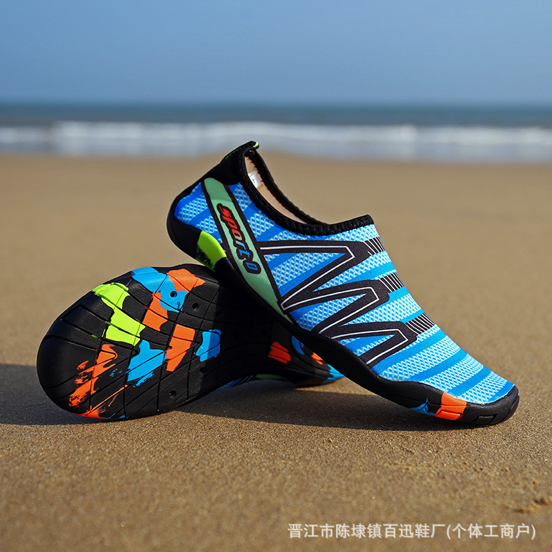 Transfronteriza ligera transpirable antideslizante anti-corte rápido secado retroceso zapatos de agua al aire libre rafting zapatos de playa hombre comercio exterior mujer