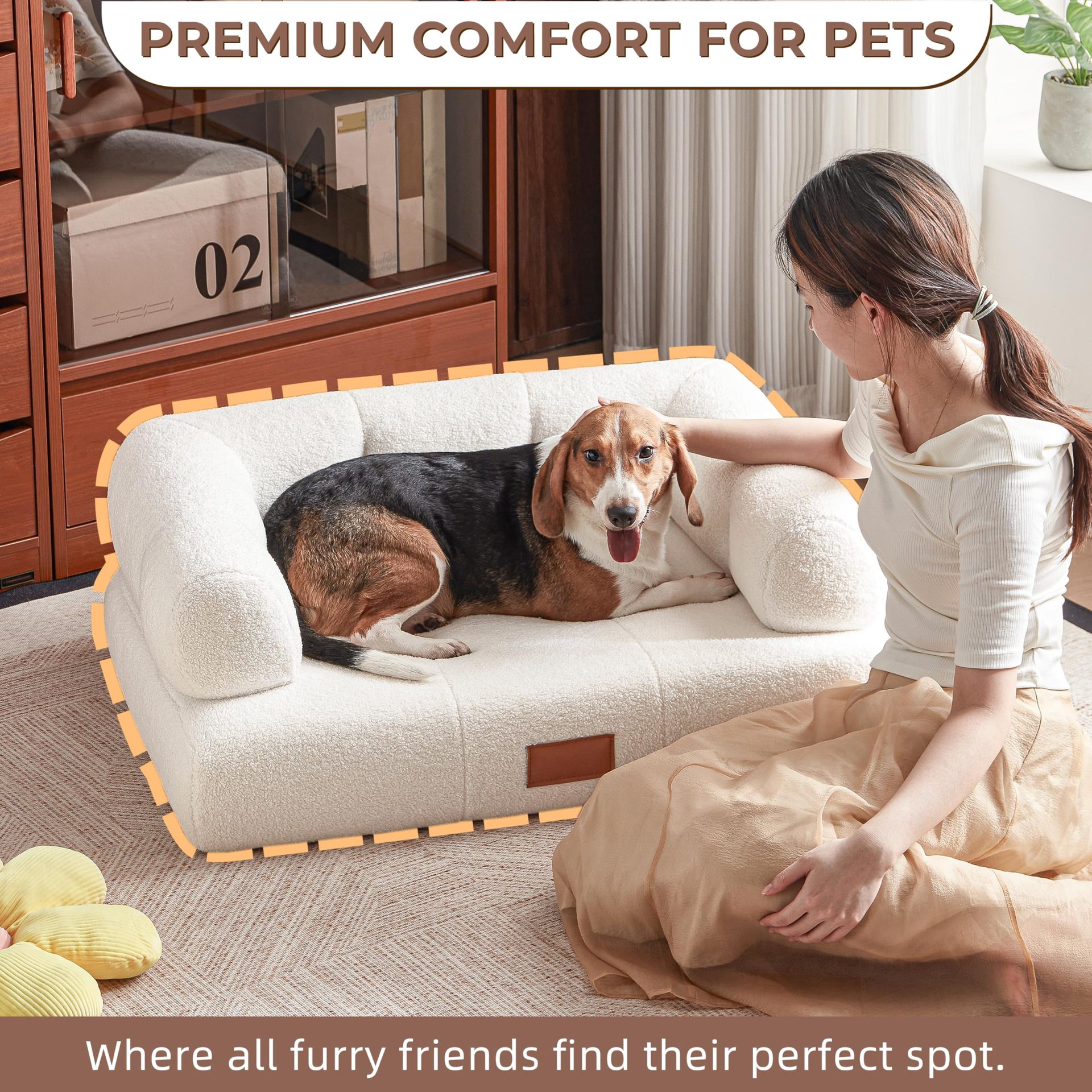 Exportación transfronteriza sofá cama para perros cuatro temporadas esponja comprimida al vacío para perros de tamaño medio sofá cama para dormir perros