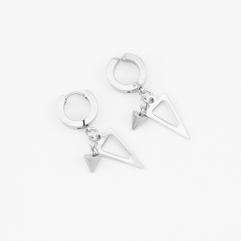Mens Non-pierced Triangle Cuff Earring Trendy Korean Style_voghion.com