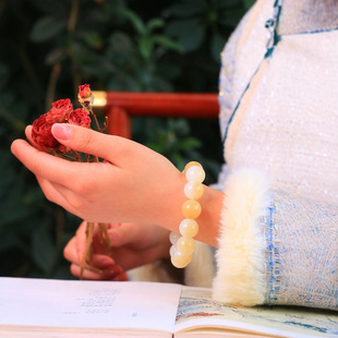 Jin Yutang Xinjiang Hotan Jade Qiemo Sugar White Jade Bracelet White as Lipid Sugar Color Fresh and Full of Moisturizing Degree