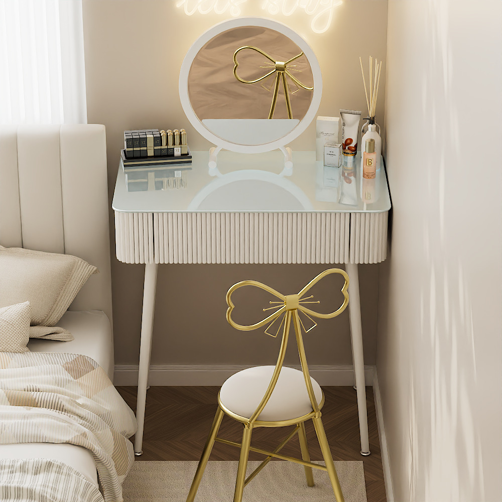 72cm 테이블 라운드 거울 나비 의자