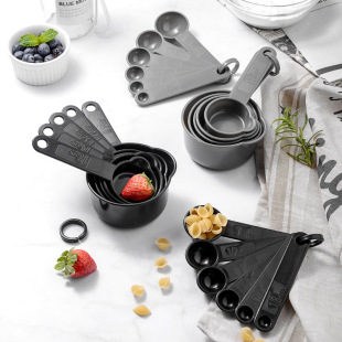 Plastic Ginkle Measuring Cup Measuring Spoon Set 11 Pieces Set with Scale Measuring Spoon Household Baking Tools Kitchen Seasoning Spoon
