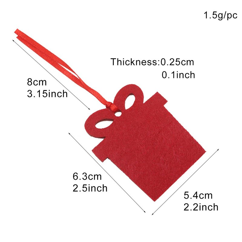 フェルトクリスマスツリーペンダント工芸品レッドスノーフレークヘラジカペンダントクリスマスパーティーパーティー装飾|undefined