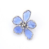Retro fashionable crystal lapel pin, brooch, pin, creative universal decorations, accessory, flowered, European style