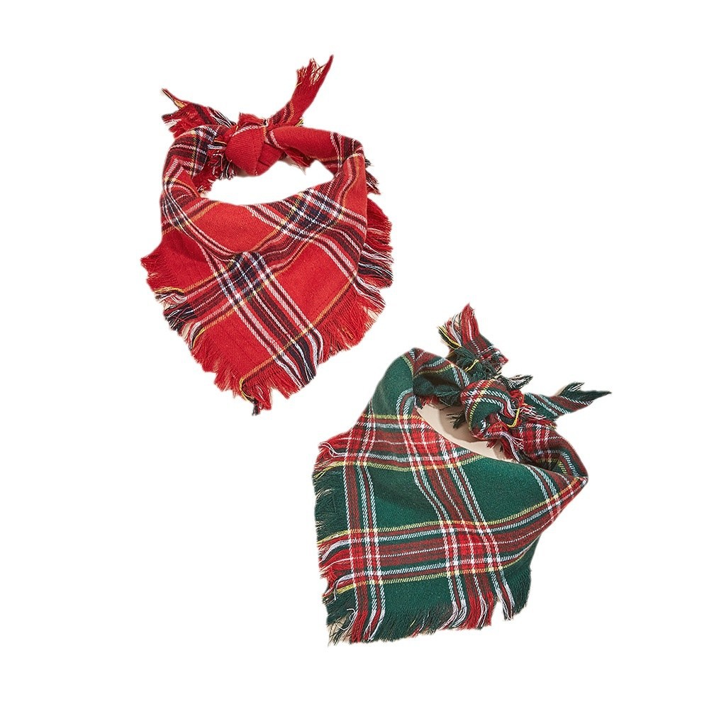 TANPOPO transfronterizo spot de Navidad toallas de triángulo de cuadrillas para mascotas bufandas de perros toallas de saliva para mascotas