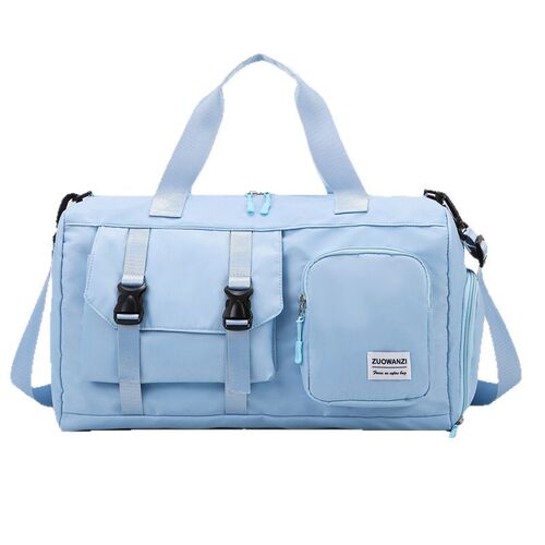 Portable travel bag with large capacity backpack, suitable for men's business trips, luggage storage, sports and fitness, dry and wet separation, women's version