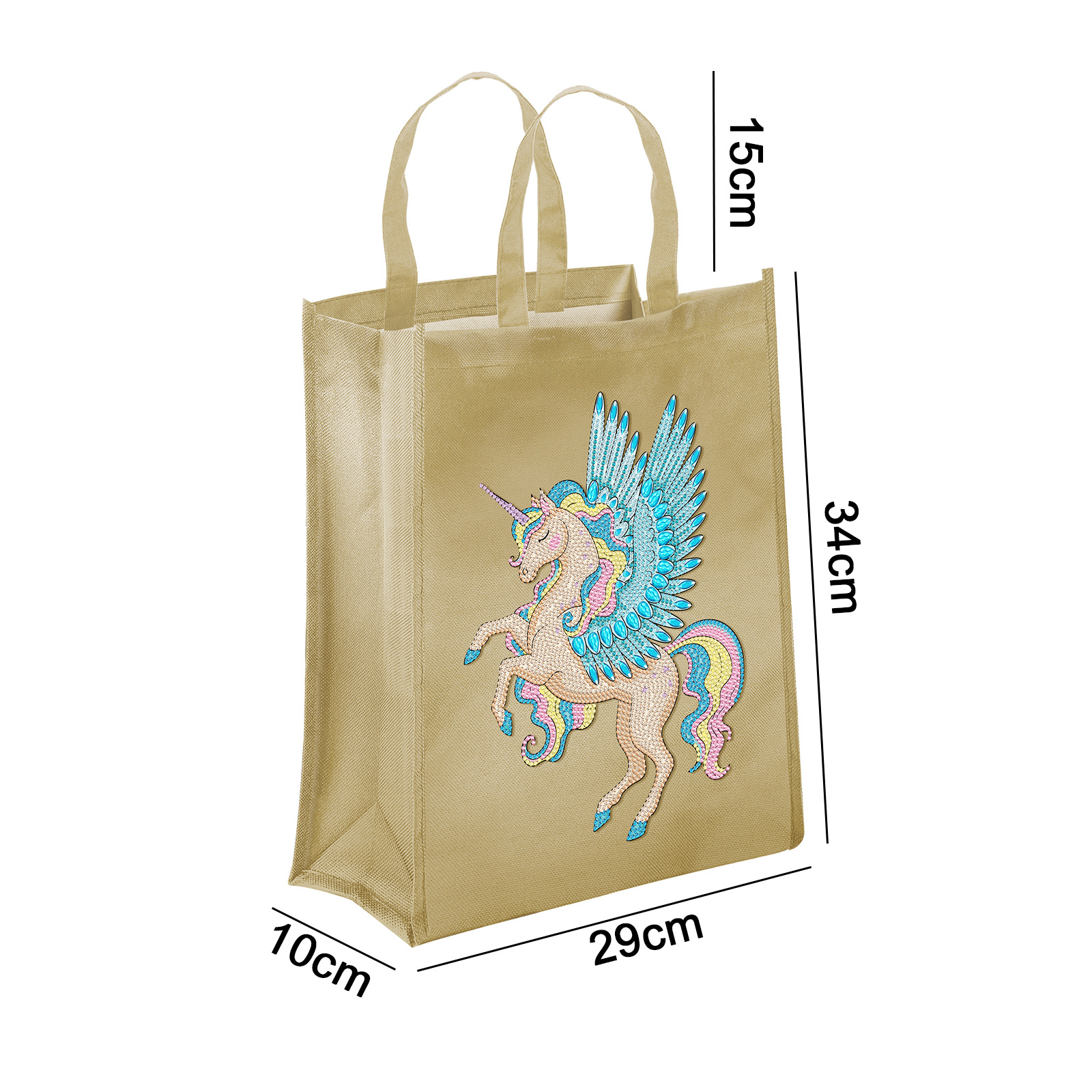 Diamante pintura perimetral DIY pintura caliente bolsa de protección del medio ambiente puntuación de perforación manual bordado cruzado Oxford tela bolsa de mano distribuible