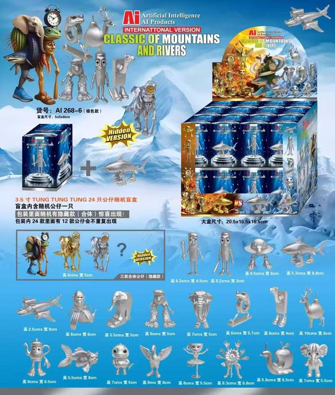 跨境爆款外国美国山海经tungtungsahur木棍人通通通盲盒手办摆件|undefined