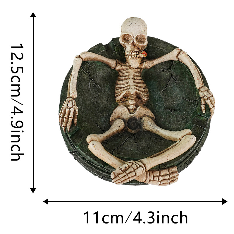  New Product Creative Personalized Skull Human Body Resin Ashtray Home Desktop Decoration Ornaments Halloween Gifts