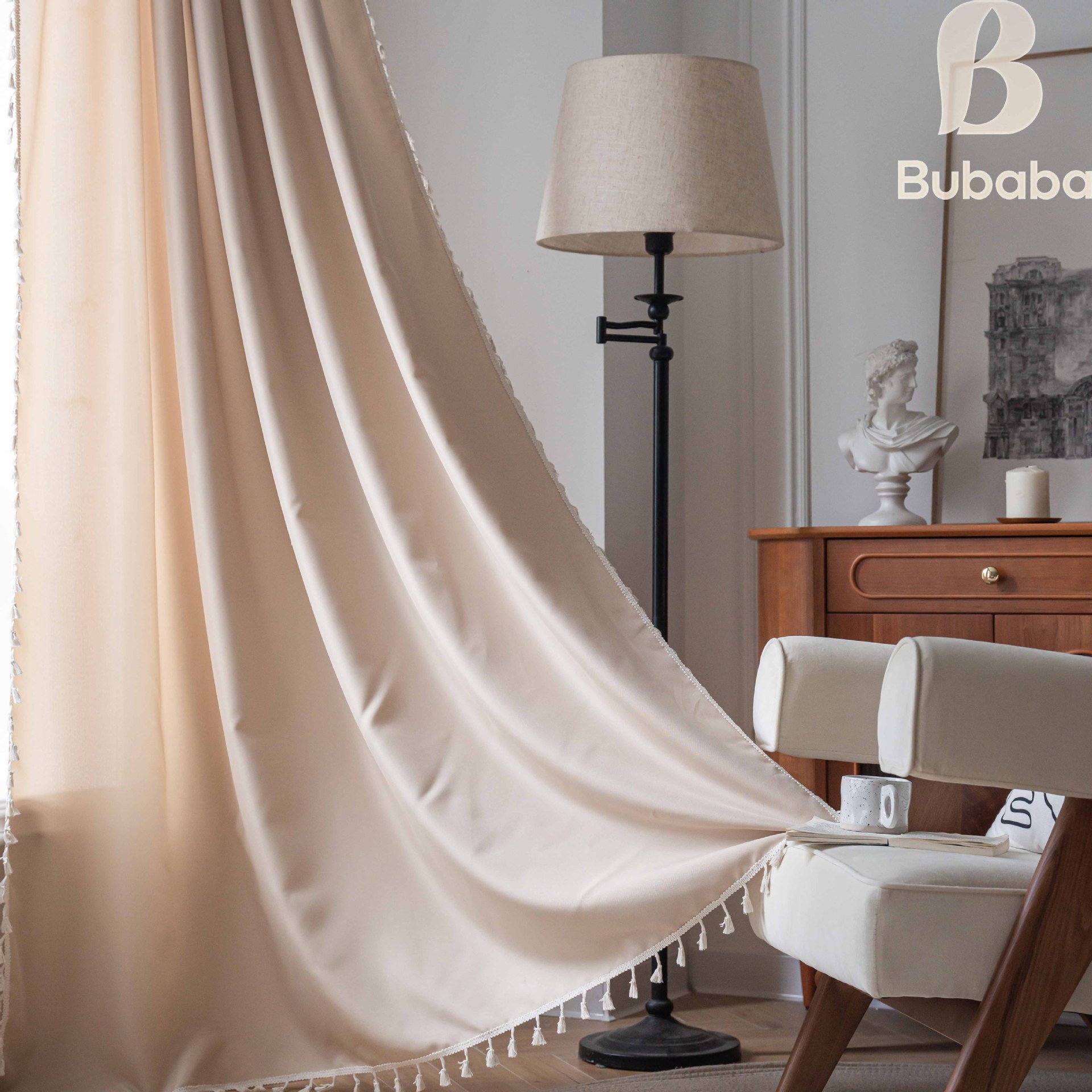 Böhmische Farmhouse Vorhänge Mit Quasten Halbverdunkelnd Für Wohnzimmer_voghion.com