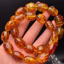 天然花珀随形手串diy手链配款飘花意饱满光滑品质无瑕约14-15mm