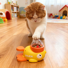 Amazon Little Yellow Duck ペットフィーダー 猫と犬のおもちゃトレーナー 自動給餌器 ペットのおもちゃ