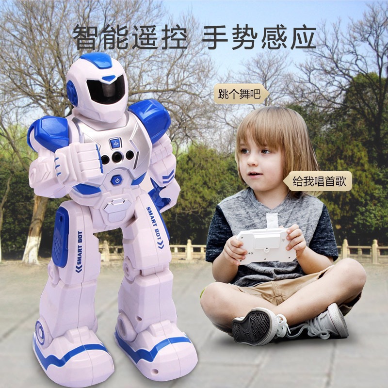 Control remoto Danza policial robot diálogo inteligente canto música danza gestos programables bebé niño transfronterizo