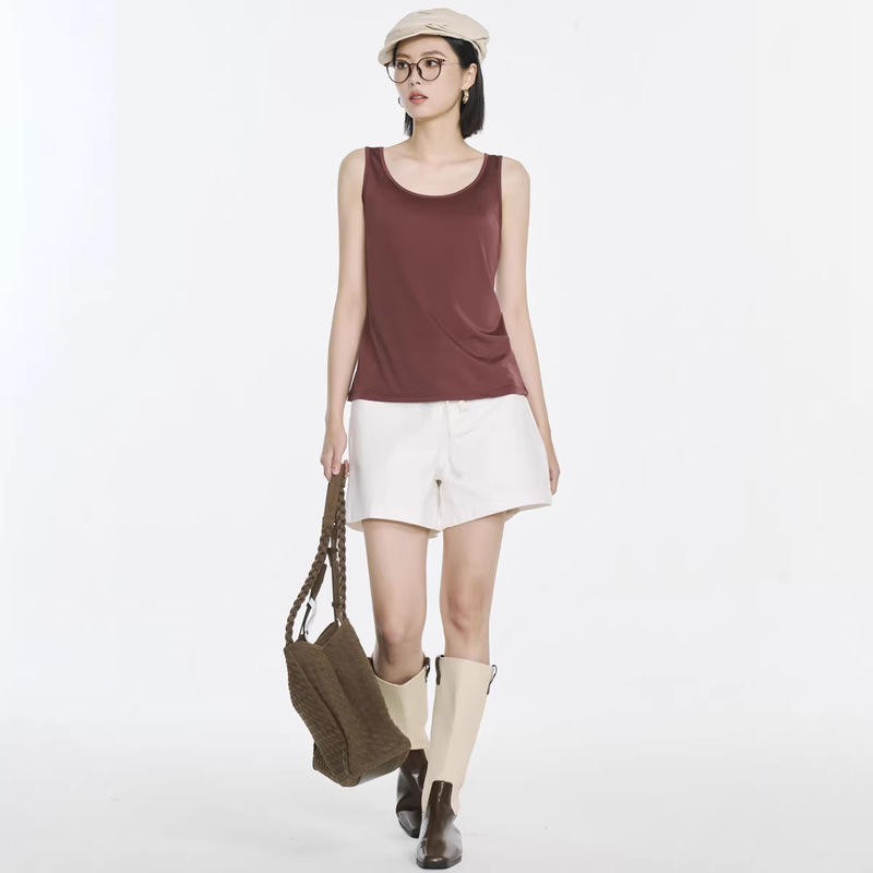 Ice Silk Camisole for Women, Sleeveless, Thin, Suitable for Layering or Wearing Alone, Slim Fit, New Style for Spring/Summer 2026