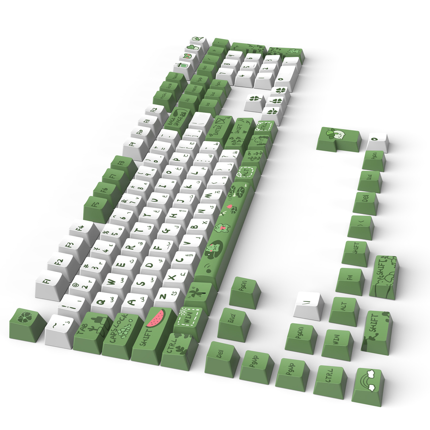 Red Storm [sublimación ruso, Coreano árabe Rana keycap] O EM clave del teclado altamente mecánico