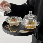 玻璃燕窝盅带盖透明水果点心甜品碗创意糖水碗银耳碗精致套装汤盅