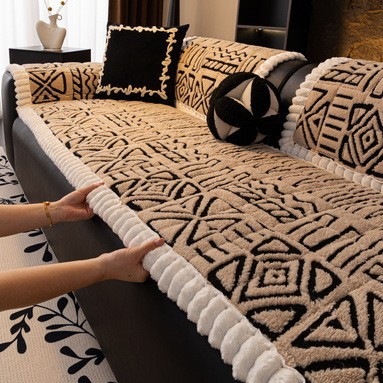 亚马逊外贸波西米亚风冬天舒棉绒沙发垫防滑加厚馒头坐垫爆款批发