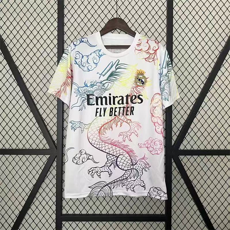 热门2425皇马球衣2223主客场特别版短袖训练服足球服龙年版足球服|undefined
