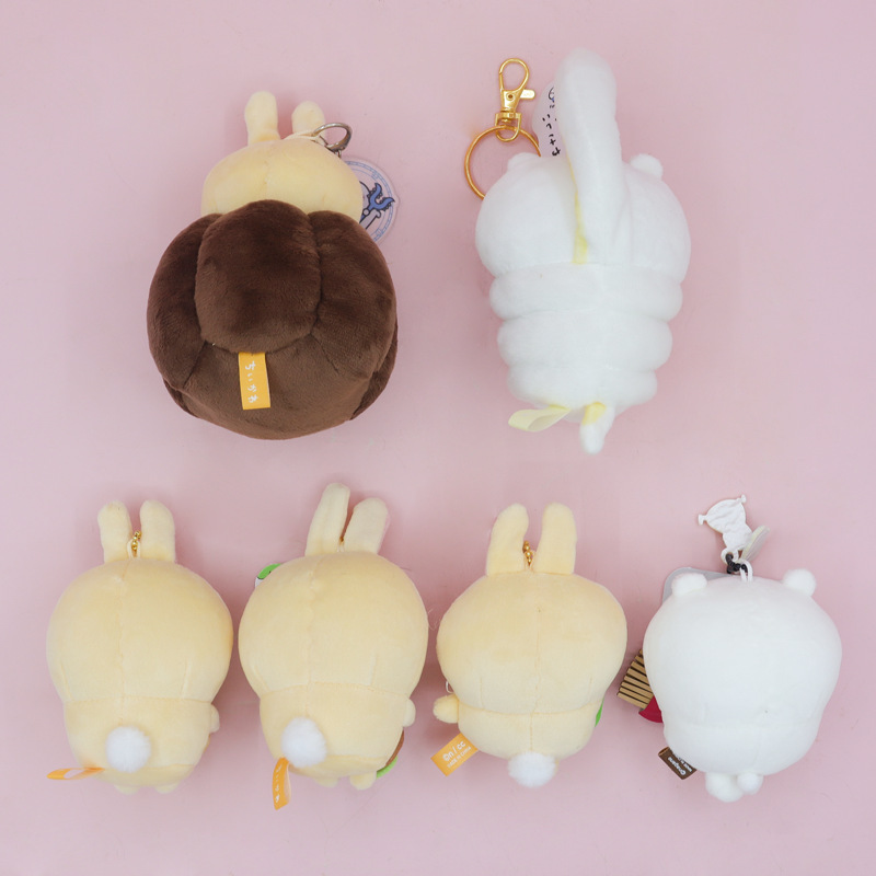 日本の新しいかわいい自虐的なクマのゴム製賞品舐めナイフウサキぬいぐるみガールハートペンダントギフト|undefined