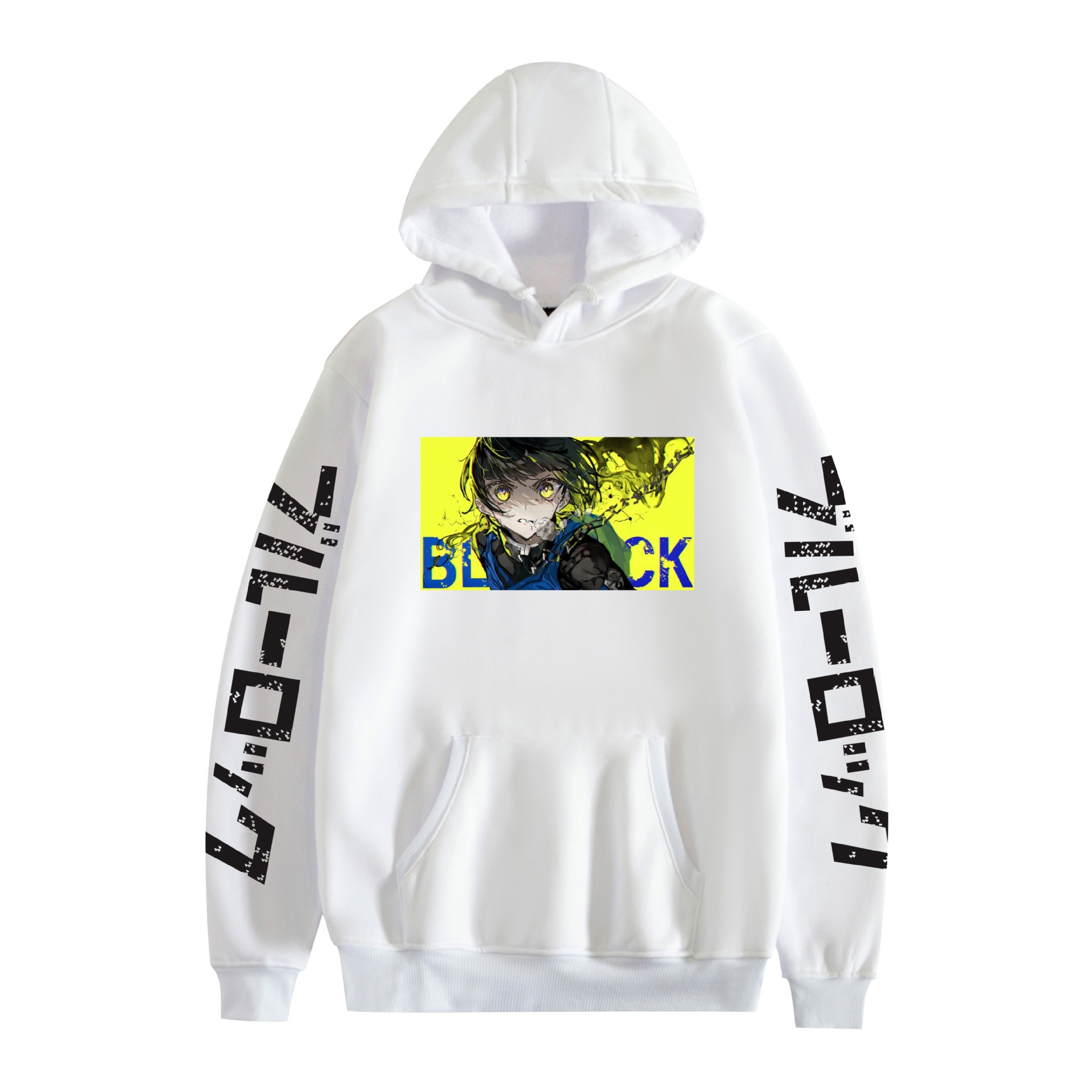 Transfronterizo nuevo estilo BLUE LOCK azul prisión animación periférico hombre suéter con capucha suelto suéter casual mujer