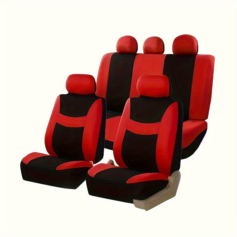 Cross-Border Temu Amazon Mexico Smiley Face Universal Five-Seater Car Fabric Seat Cover Factory Direct Sales in Large Quantities