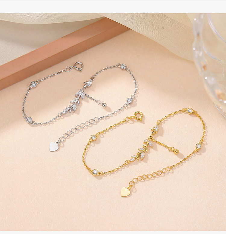 Lắc tay nữ bạc S925 kiểu xích mảnh sang trọng — Loại bạc chi tiết 3