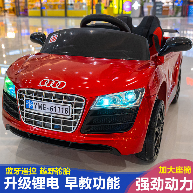 儿童电动车四轮汽车男女宝宝可坐人小孩玩具童车双驱充电遥控车|ru