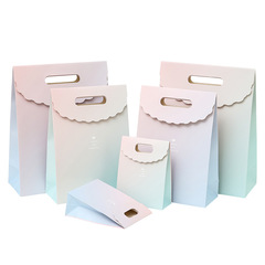 Ins style simple gradient color handbag gift bag wedding bag cosmetics clothing store sealing handbag