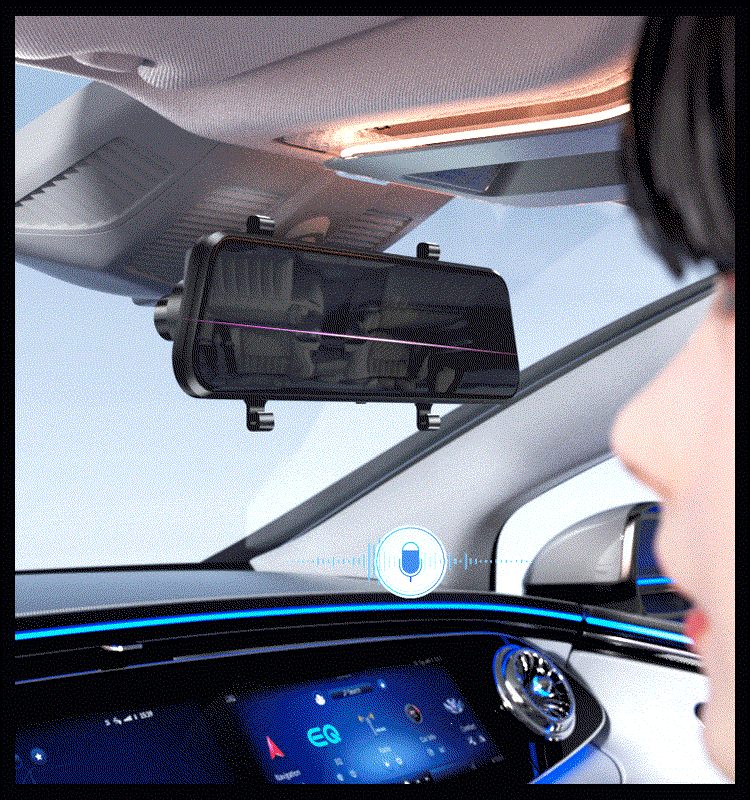 Suitable for modern full-screen dashcam 2026 new model, no wiring required, dual front and rear camera with streaming video