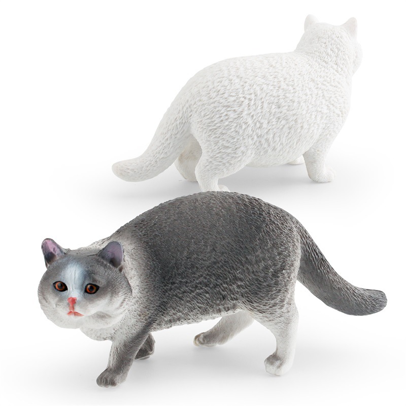 Exportación transfronteriza de simulación de mascotas modelo de gato de pelo corto gato siamés gato sin pelo gato muñecas de gato decoración de escritorio