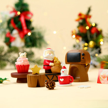 圣诞小动物礼品创意树脂摆件圣诞兔雪人老人麋鹿桌面家居客厅装饰