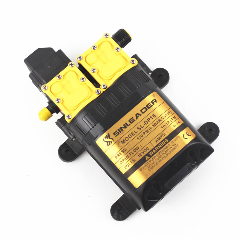 Xinlida de alta potencia 12V dual-core motor de la bomba de agua eléctrica agrícola pulverizador de doble bomba de alta presión de la lavadora del coche