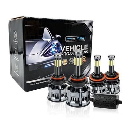 8/10/12/16 tərəfli işıqlı avtomobil fənərləri H1/H4 H7 H119005Led 360 dərəcə ön işıqlar