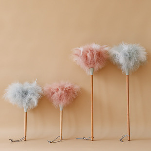 Color turkey feather fluff duster dust cleaning duster household electrostatic gap cleaning artifact factory direct supply