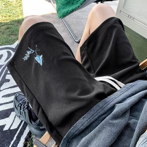 Men's Summer Ice Silk Thin Short Basketball Sport Long Pants Trend Brand Loose Outerwear Casual Five-Finger Pants