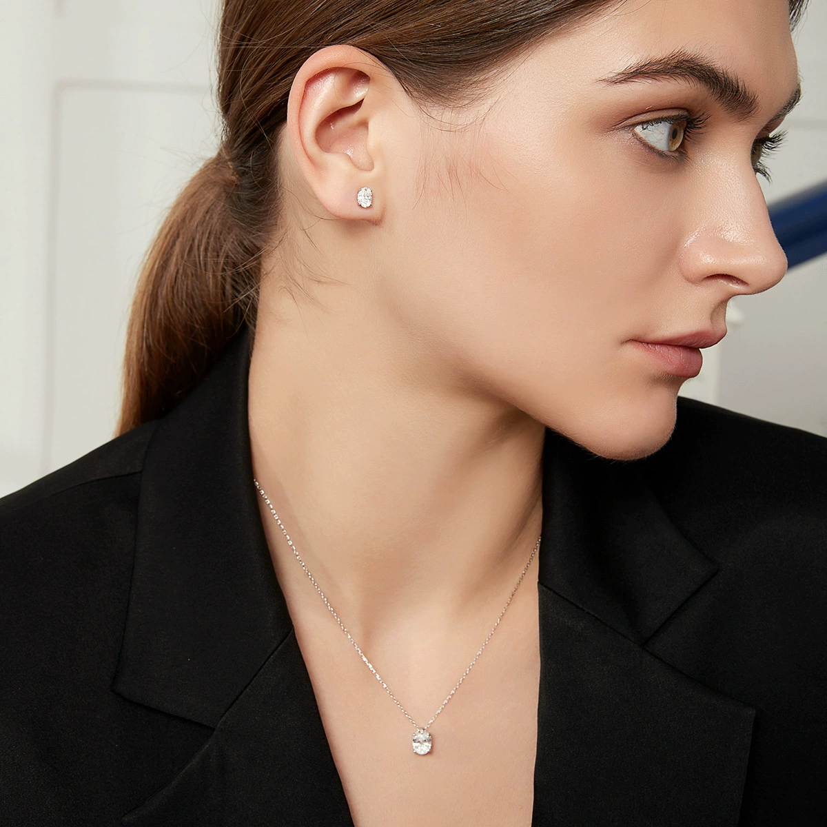 PAG&MAG Восьмисердечные и восемь стрел яйцевидной формы moissanite маленькие серьги, изысканная микроподборка 0.5 кт овальные moissanite