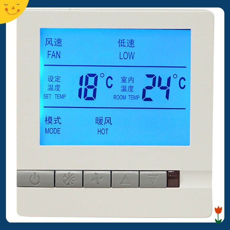 空调温控器风机盘管空调控制器液晶智能温控开头面板工厂批发