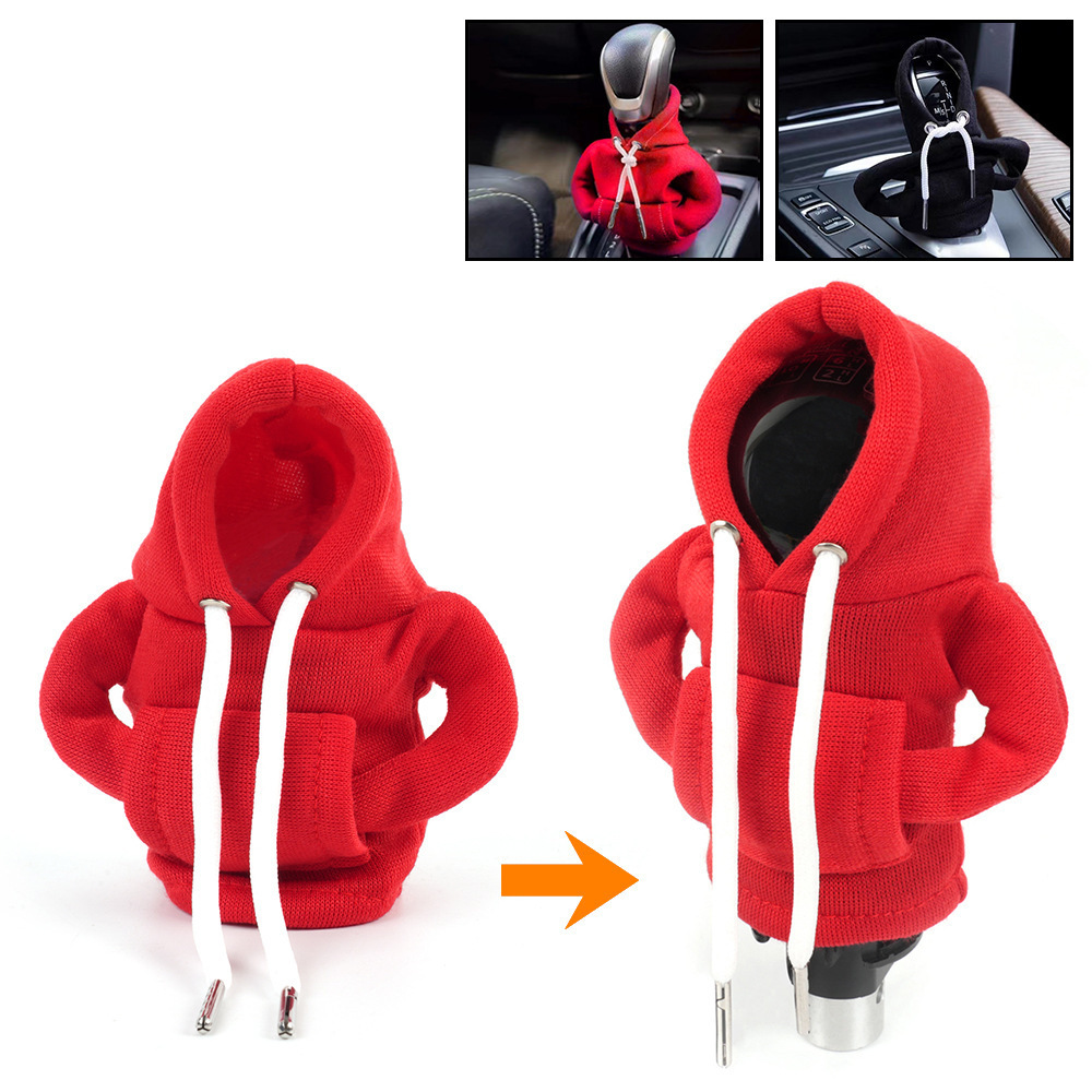 Cross-Border Creative Car Gear Handle Cover, Car Gear Cover, Sweatshirt, Transmission Gear Handle Protective Cover, Car Interior Decoration