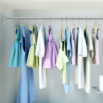 Extending rod free of punching wardrobe hanging clothes rod drying…