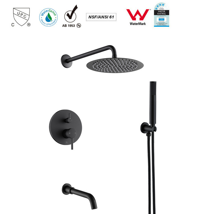 Exported to Australia and New Zealand, Watermark Hidden Showerhead, Australian Certified, Hotel In-Wall Showerhead