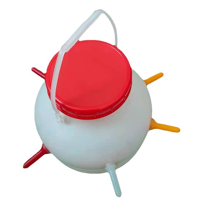 Olla de leche de cordero de gran capacidad 8L cubo de leche de cordero dispositivo de alimentación de lechones dispositivo de alimentación de cordero Cubo de leche de cerdo y oveja de boca múltiple